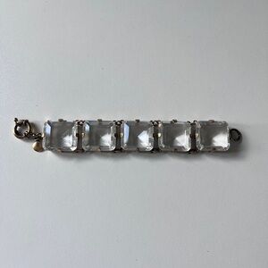 Elegant Silver Bracelet with Clear Stones